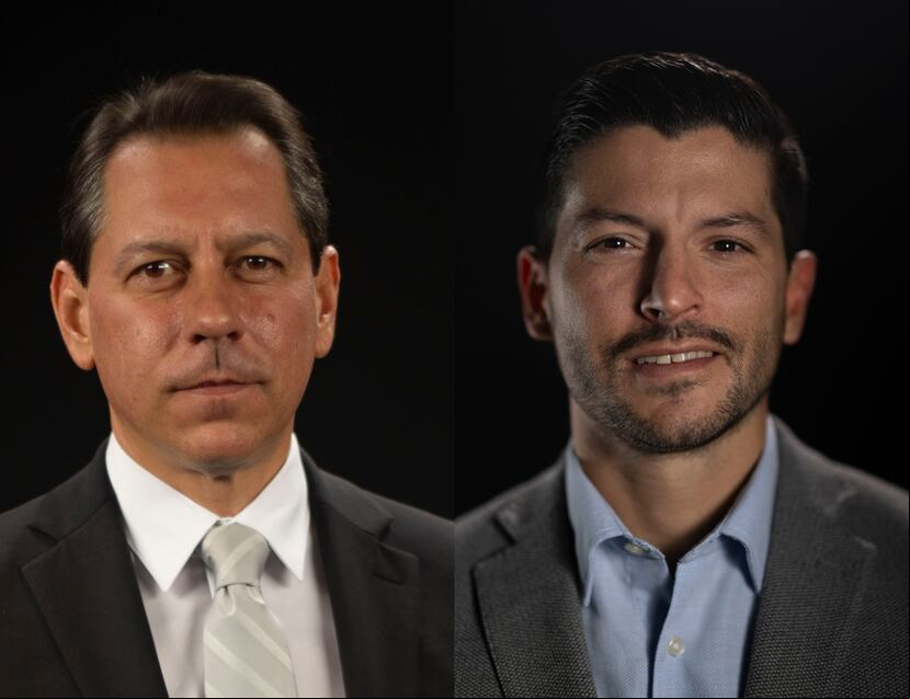 Manuel Natal, coordinador general del Movimiento Victoria Ciudadana, junto a Juan Dalmau, secretario general del Partido Independentista Puertorriqueño.