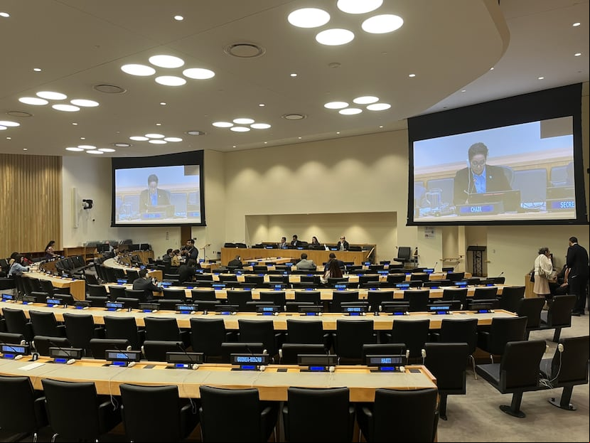 La embajadora de Santa Lucía, Menissa Rambally, ante el Comité Especial de Descolonización de la ONU.