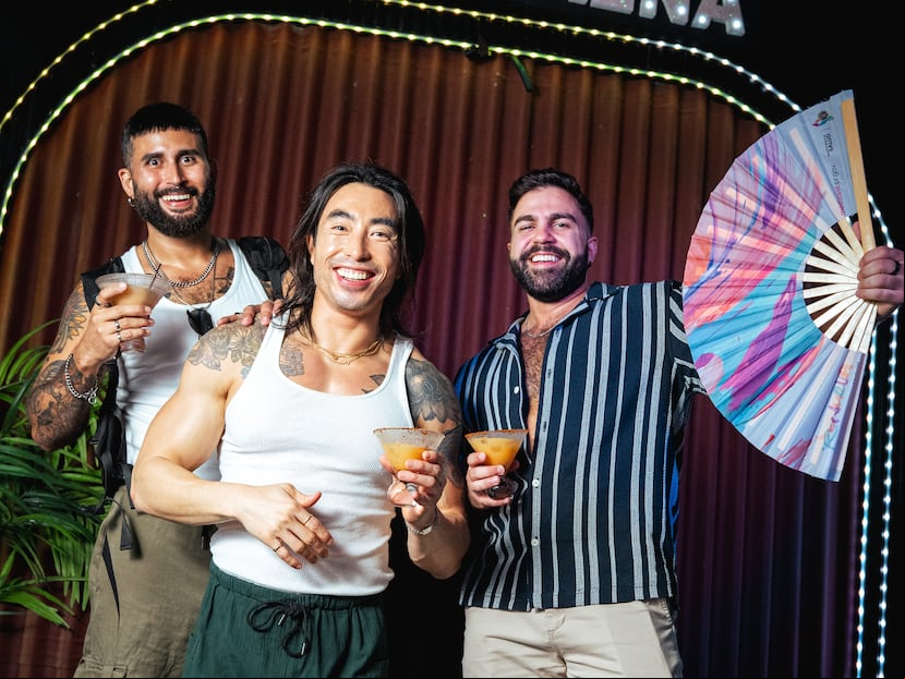 Los protagonistas del episodio dedicado a Puerto Rico de "Grindr Presents: Host or Travel" son, de izquierda a derecha ____, ____ y Cristhian Torres Toro. (Foto: Grindr)