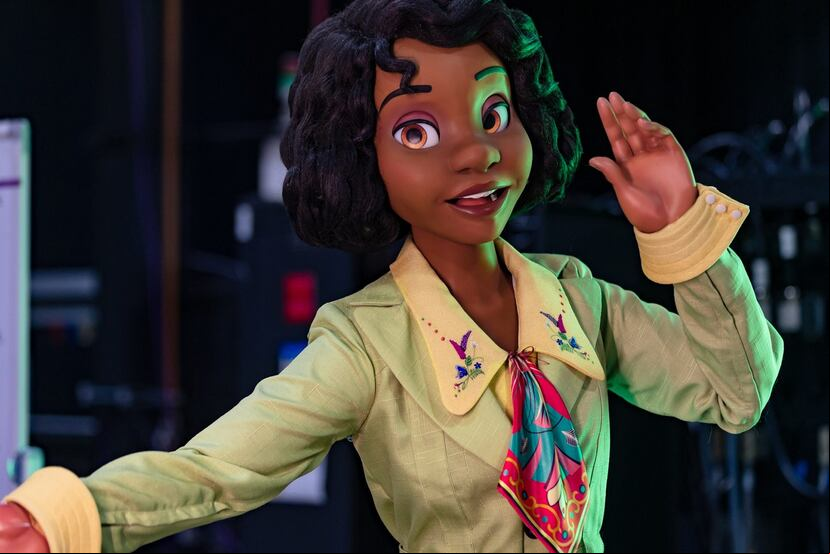 Animatronics de la princesa Tiana, que debutará este verano en Tiana's Bayou Adventure en Walt Disney World Magic Kingdom Park en Lake Buena Vista, Florida.