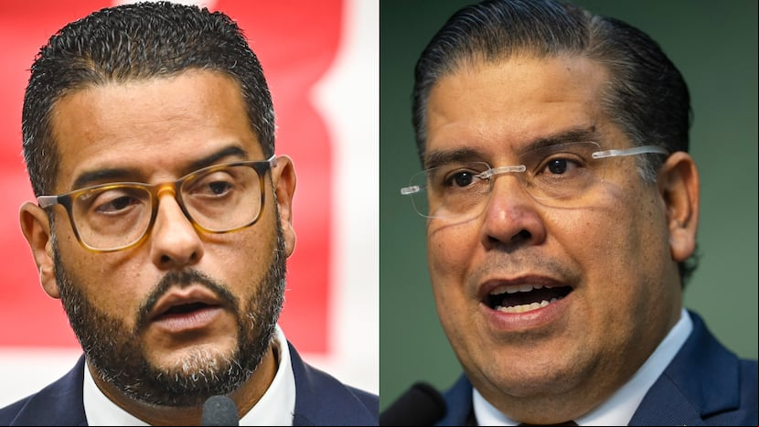 Jesús Manuel Ortiz, presidente del Partido Popular Democrático, y Rafael "Tatito" Hernández, presidente de la Cámara de Representantes.